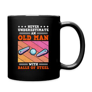 Pinball Opa Arcade Retro Gamer Flipperautomat - Tasse einfarbig - Schwarz - Rechts