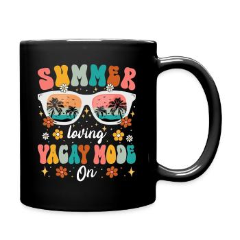 Adore Le Soleil et La Plage Voyage Vacances D'Été - Mug uni - noir - Droite