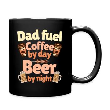 Humor Kaffee Bier Papa - Tasse einfarbig - Schwarz - Rechts