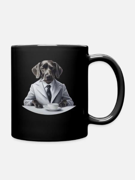 Hund wie Herrchen oder Frauchen - Tasse einfarbig - Schwarz