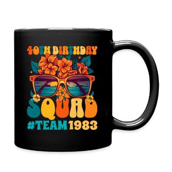 1983 40-jähriges Jubiläum der Mädchengruppe - Tasse einfarbig - Schwarz - Rechts