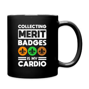 Pfadfinder Abzeichen Camping Zeltlager - Tasse einfarbig - Schwarz - Rechts