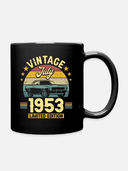 Birthday Party July 1953 70 years anniversary - Full Colour Mug - black