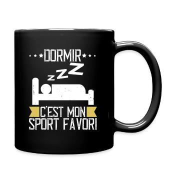 Dormir Sport Favori - Mug uni - noir - Droite