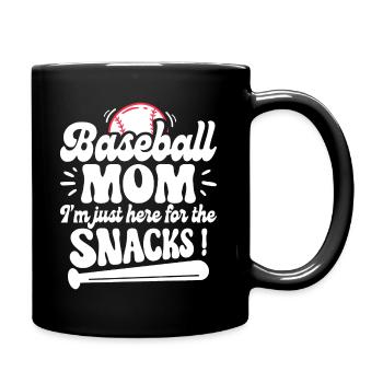 Humor Mom Baseball Supporter - Full Colour Mug - black - Right