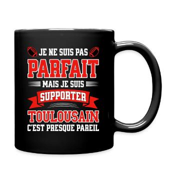 Homme Toulousain Toulouse Rugbyman Rugby Humour - Mug uni - noir - Droite