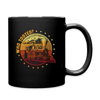 Modelleisenbahn Dampflok Eisenbahner Zug - Tasse einfarbig - Schwarz - Rechts