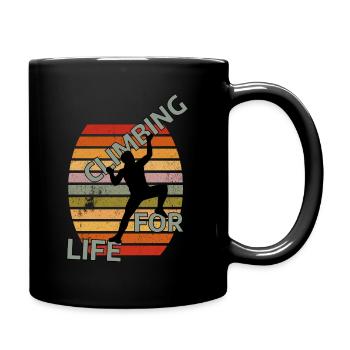 Climbing FOR LIVE - T-Shirt - Tasse einfarbig - Schwarz - Rechts