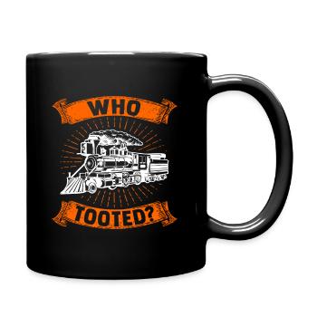 Modélisme ferroviaire, locomotive, locomotive à vapeur, cheminot - Mug uni - noir - Droite