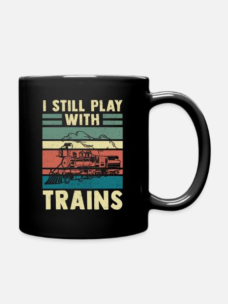 Eisenbahn Modelleisenbahn Dampflok - Tasse einfarbig - Schwarz
