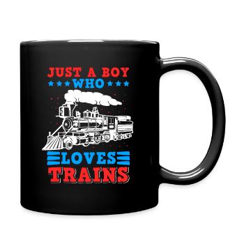 Modèle Ferroviaire Locomotive à Vapeur Chemin de fer Drôle - Mug uni - noir - Droite
