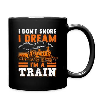Model Railroad Steam Locomotive Engine Driver Locomotive - Full Colour Mug - black - Right