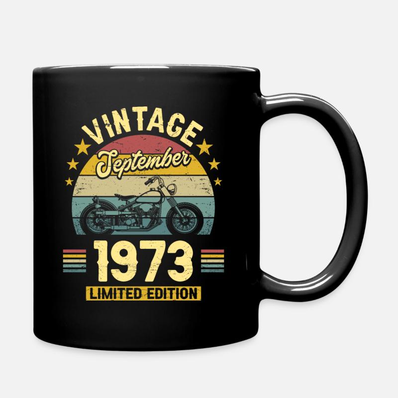 Fête Motard 1973 Septembre 50 Ans Anniversaire - Mug uni - noir