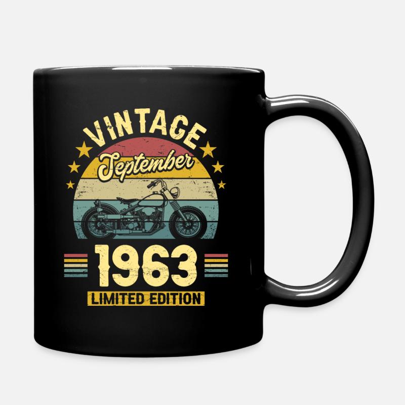 Fête Motard 1963 Septembre 60 Ans Anniversaire - Mug uni - noir