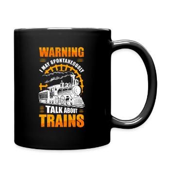 Model Railroad Funny Model Railroad Steam Locomotive Train - Full Colour Mug - black - Right