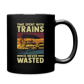 Model Railroad Engine Driver Steam Locomotive Model Railroad - Full Colour Mug - black - Right