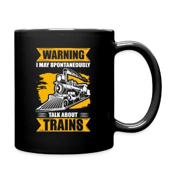 Train, Modélisme ferroviaire, Chemin de fer, Locomotive à vapeur - Mug uni - noir - Droite