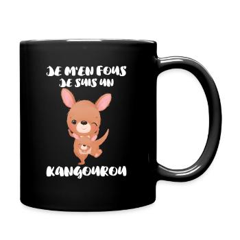 Humour Kangourou Je M en Fous Je Suis Un Kangourou - Mug uni - noir - Droite