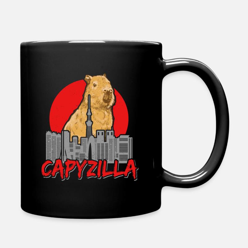 Capybara Capyzilla Rodent Capybara Capybara - Full Colour Mug - black