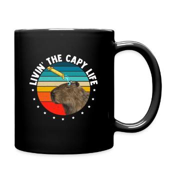 Capybara Douche Drôle Capybara - Mug uni - noir - Droite