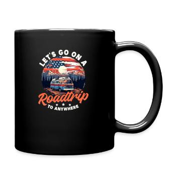 Roadtrip Go On Roadtrip To Anywhere - Full Colour Mug - black - Right