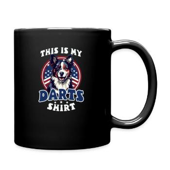Dart Das ist mein Darts Outfit - Tasse einfarbig - Schwarz - Rechts
