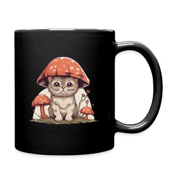 Chapeau de crapaud de champignon Cottagecore - Mug uni - noir - Droite