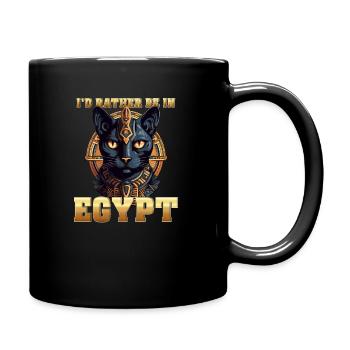 Ägypten Lieber in Ägypten sein - Tasse einfarbig - Schwarz - Rechts