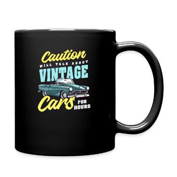 Un mécanicien automobile parlera de voitures anciennes - Mug uni - noir - Droite
