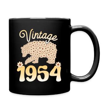 Bear 1954 Birthday Party Woman 70 Years - Full Colour Mug - black - Right