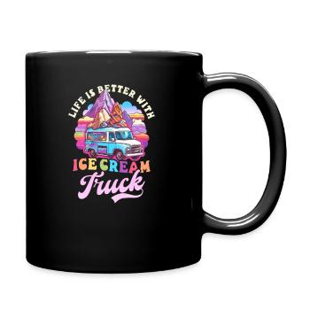 Le vendeur de crème glacée est meilleur avec un camion de crème glacée - Mug uni - noir - Droite