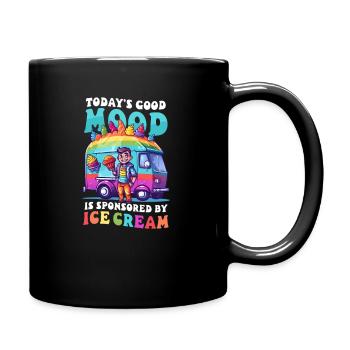 Vendeur de crème glacée Bonne humeur Sponsorisé par Ice Cream - Mug uni - noir - Droite