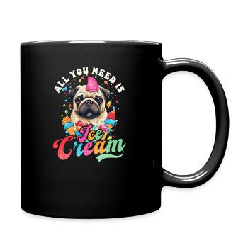 Le besoin du vendeur de crème glacée est de la crème glacée - Mug uni - noir - Droite