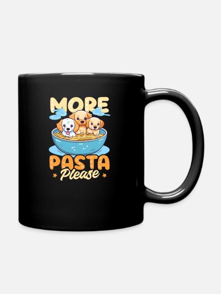Pasta-Liebhaber Mehr Pasta Bitte - Tasse einfarbig - Schwarz