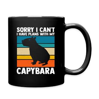 Capybara Funny Rodent Capybara Capybara - Full Colour Mug - black - Right