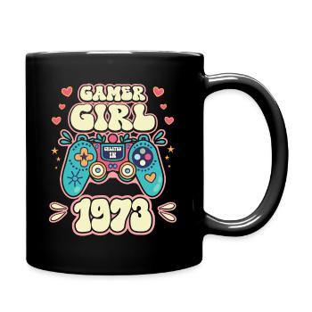 Geek Girl Level 50 Geburtstag Gamer 50 Jahre - Tasse einfarbig - Schwarz - Rechts