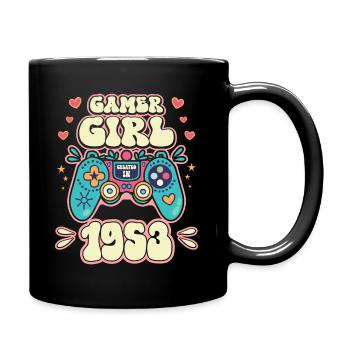 Geek Girl Level 70 Geburtstag Gamer 70 Jahre - Tasse einfarbig - Schwarz - Rechts