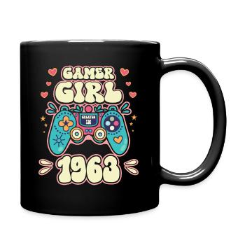 Geek Girl Level 60 Geburtstag Gamer 60 Jahre - Tasse einfarbig - Schwarz - Rechts