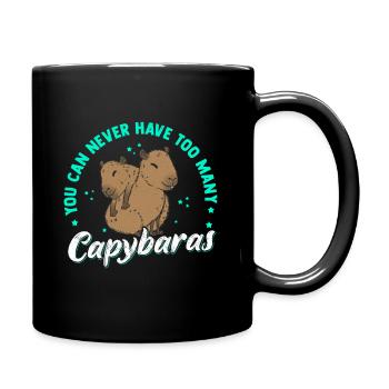 Capybara Nager Wasserschwein Nagetier - Tasse einfarbig - Schwarz - Rechts