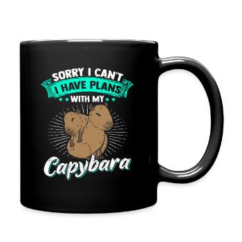 Capybaras Funny Rodents Capybara - Full Colour Mug - black - Right