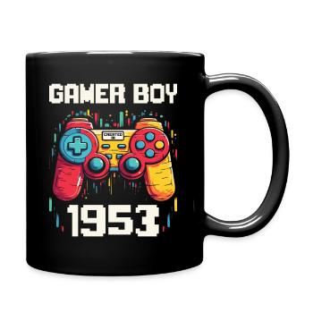 Geek Man Level 70 Geburtstag Gamer 70 Jahre - Tasse einfarbig - Schwarz - Rechts