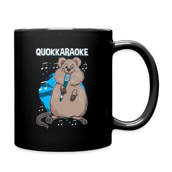 Karaoké chantant chanteur Quokka - Mug uni - noir - Droite