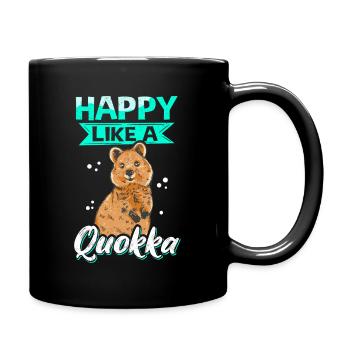 Kangourou marsupial à queue courte Quokka Australie - Mug uni - noir - Droite
