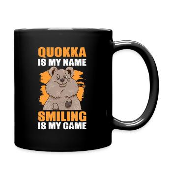 Quokka Animal Funny Australia Marsupial - Full Colour Mug - black - Right