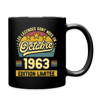Legendes Nées En Octobre 1963 60ème Anniversaire - Mug uni - noir - Droite
