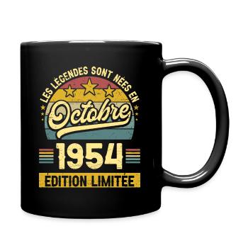 Legendes Nées En Octobre 1954 70ème Anniversaire - Mug uni - noir - Droite