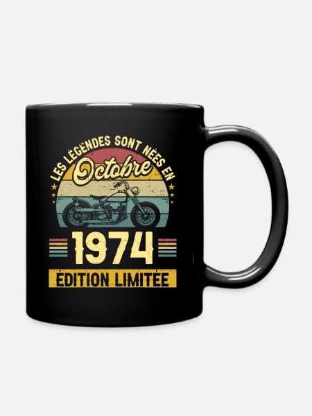 Legendes Nées En Octobre 1974 50ème Anniversaire - Mug uni - noir