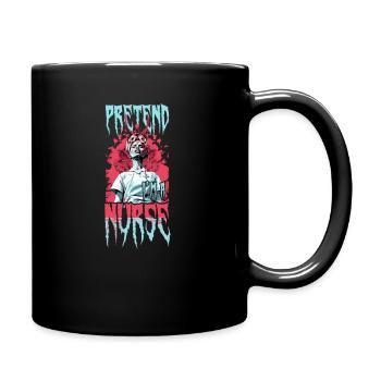 Une infirmière d’Halloween prétend que je suis infirmière - Mug uni - noir - Droite