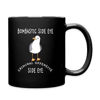 Œil latéral grandiloquent - Mouette - Mug uni - noir - Droite