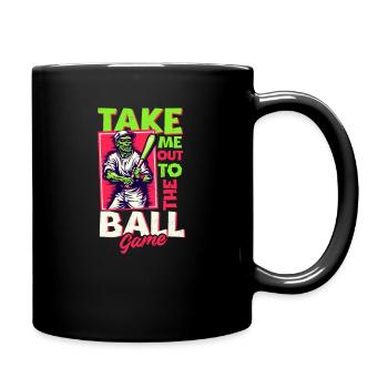Baseball Halloween Take Me Out Ballspiel - Tasse einfarbig - Schwarz - Rechts